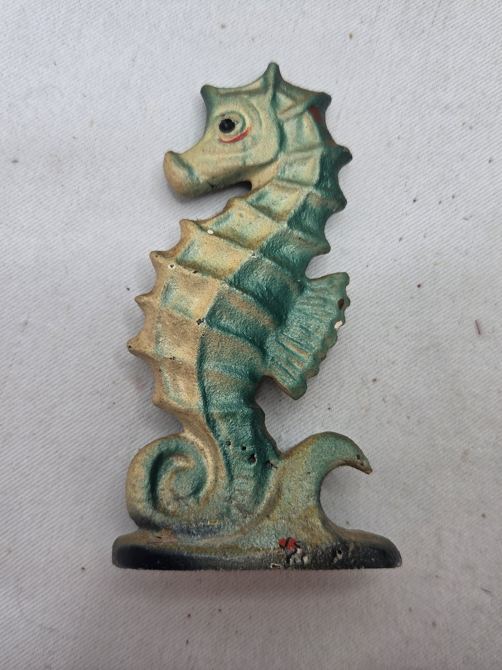 Vintage Cast Iron Mini Seahorse Figurine Paperweight Beach House Decor 4 Inch
